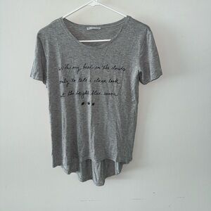 Zara Gray Script Short Sleeve Tee